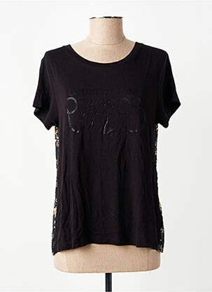 T-shirt noir LE TEMPS DES CERISES femme