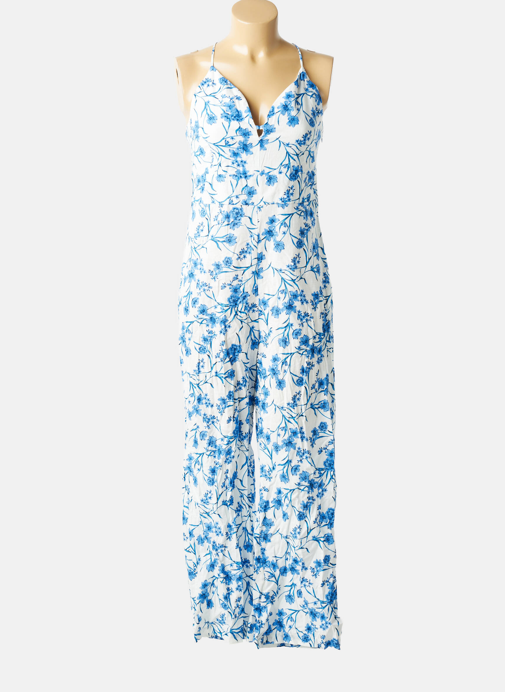 Combi-pantalon bleu MANGO femme