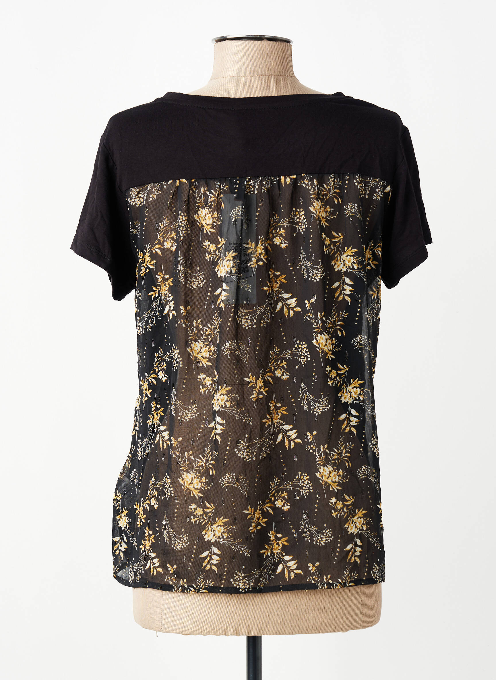 T-shirt noir LE TEMPS DES CERISES femme