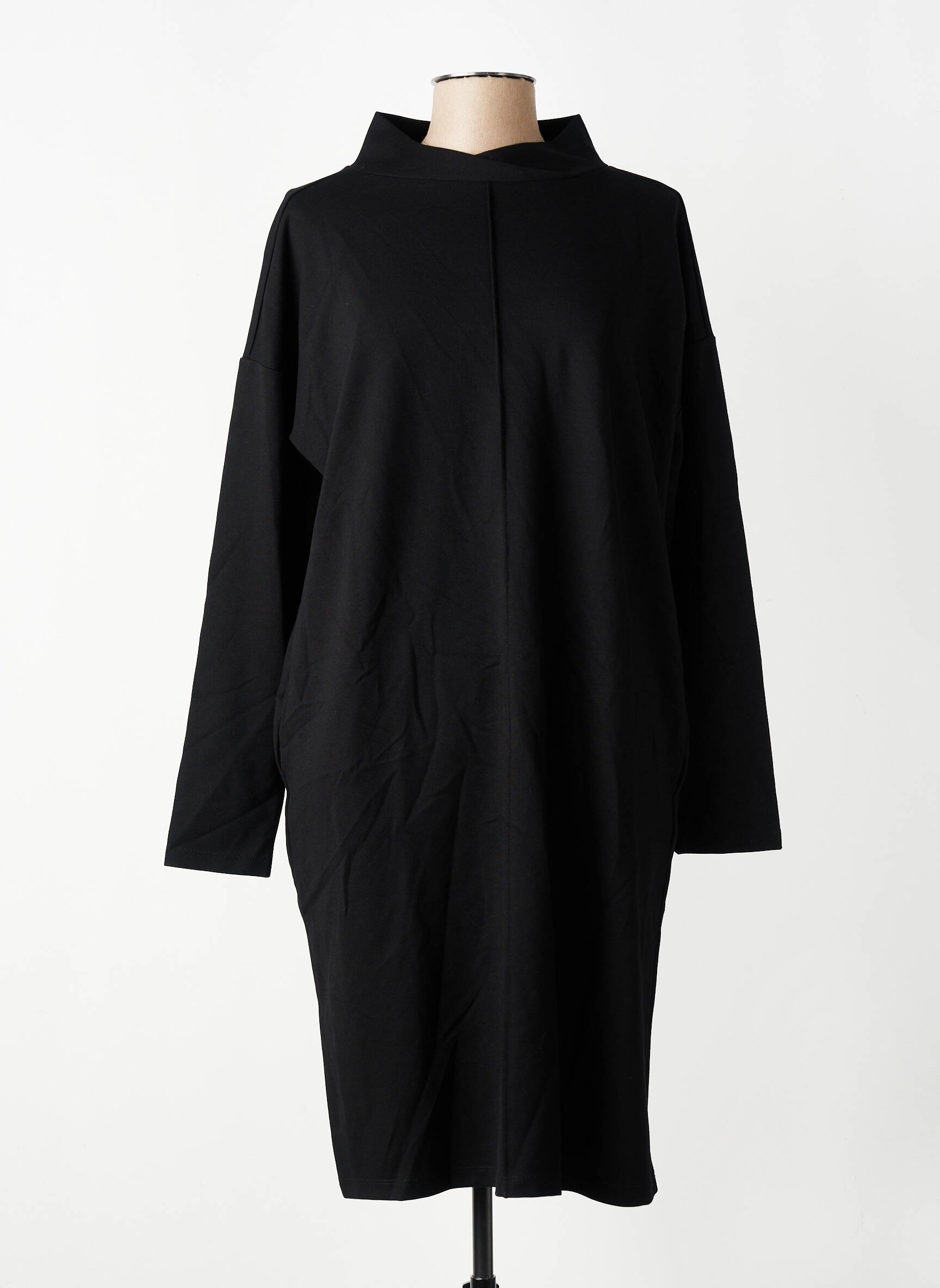 Robe mi-longue noir OPUS femme