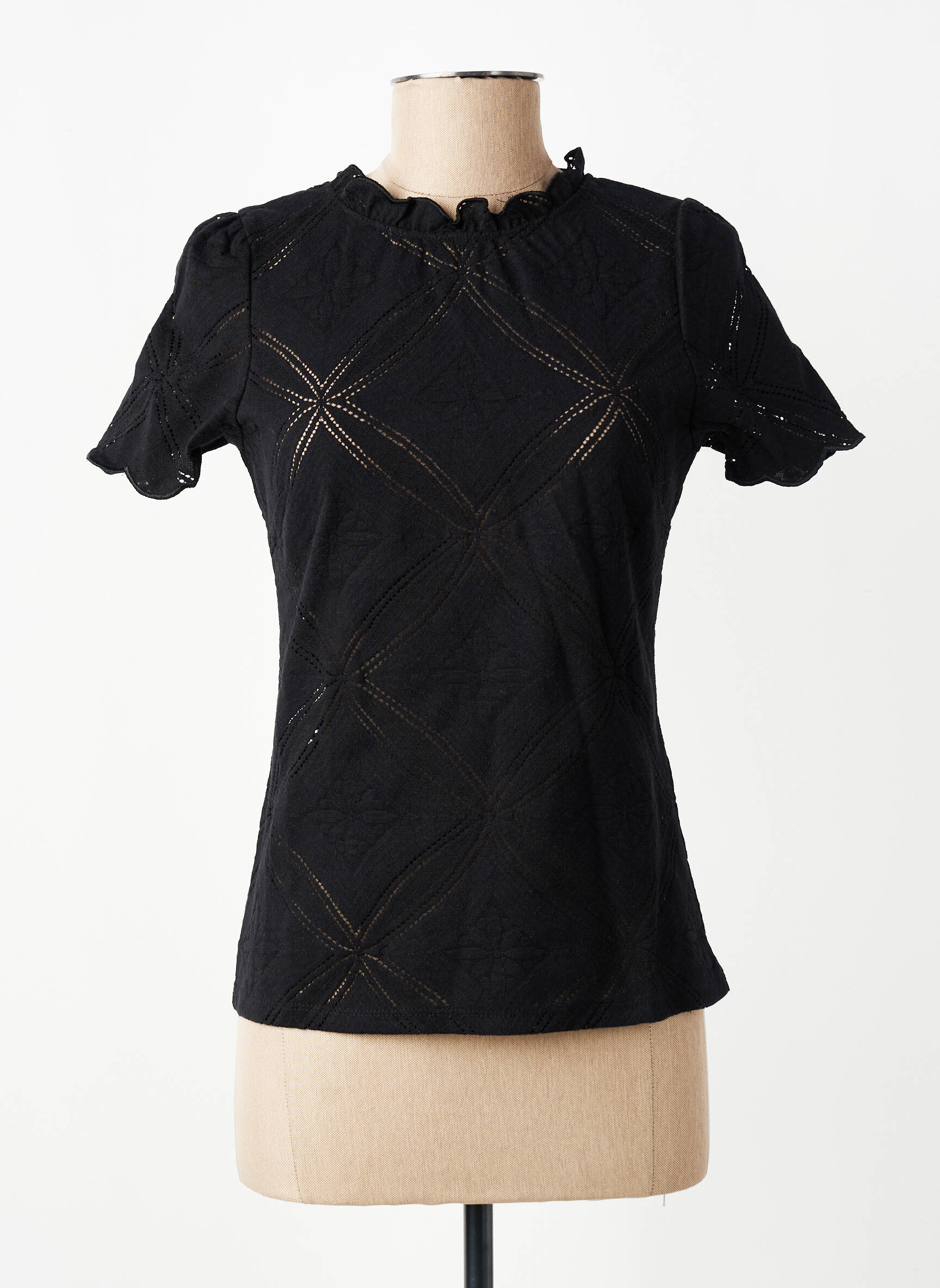 T-shirt noir NAF NAF femme