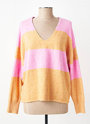 Pull manches longues manches longues rose VERO MODA femme