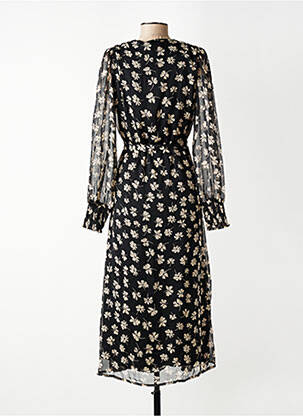 Robe longue col v noir VERO MODA femme