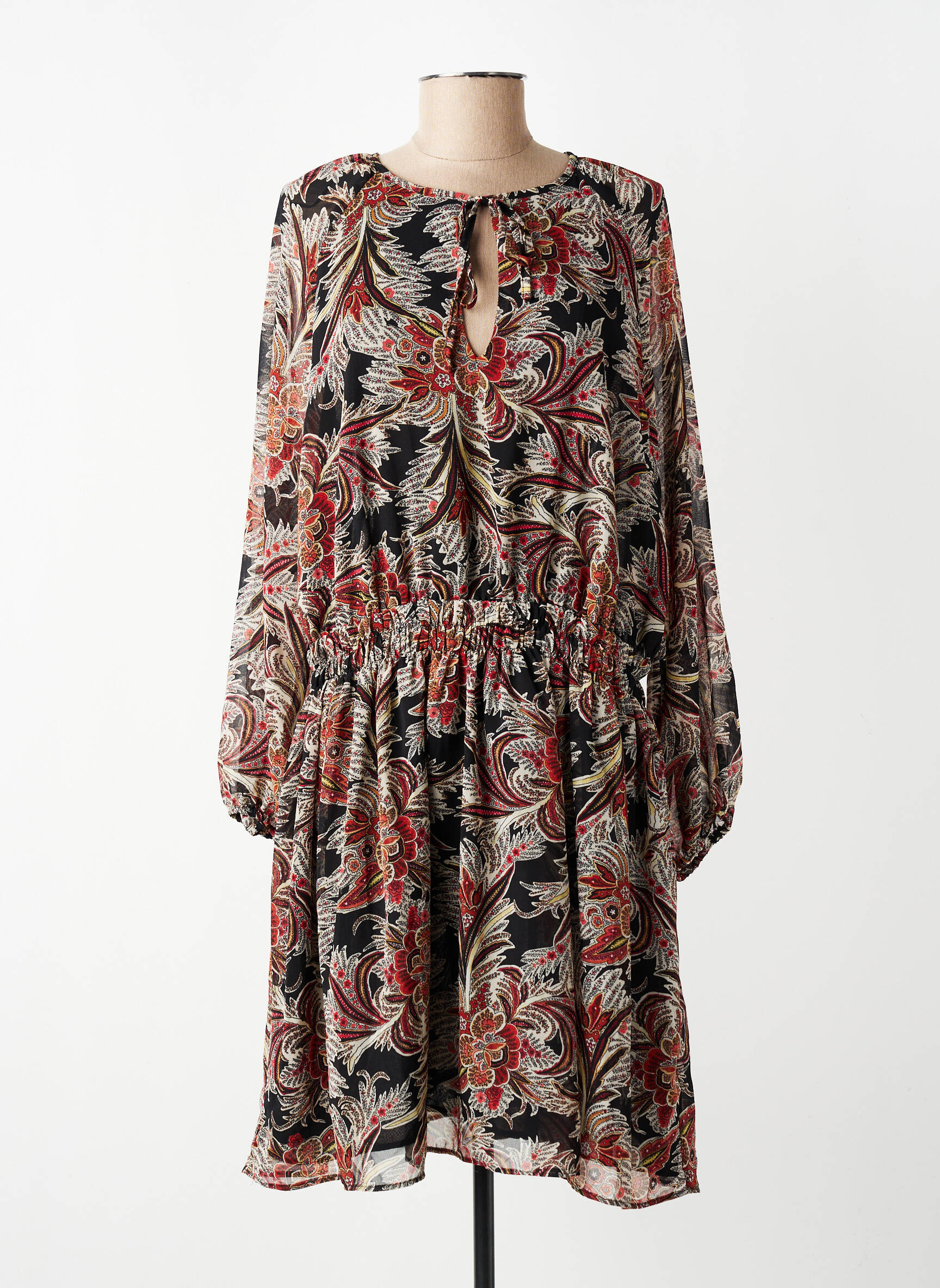 Robe mi-longue noir MANGO femme