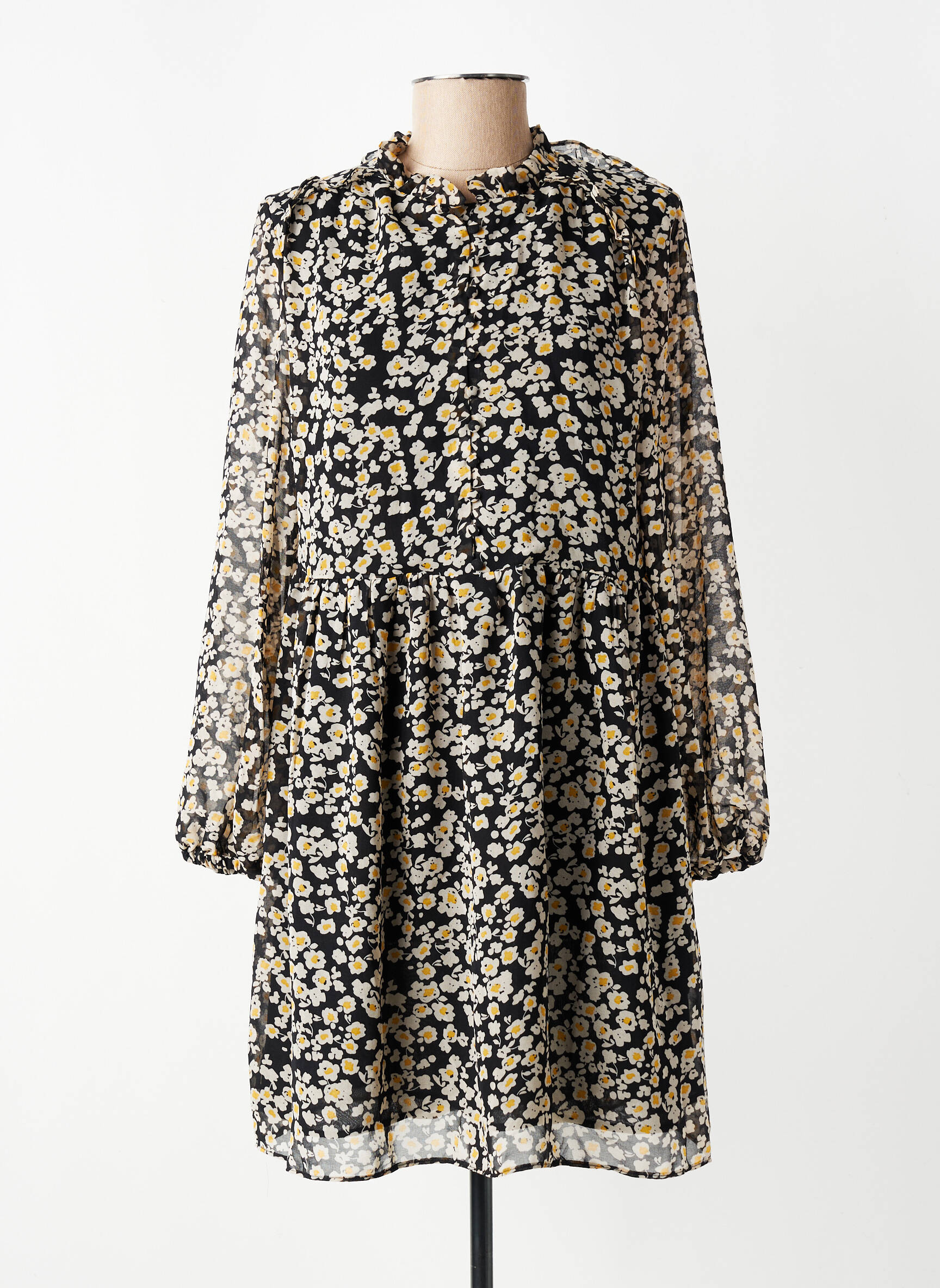 Robe mi-longue noir MANGO femme