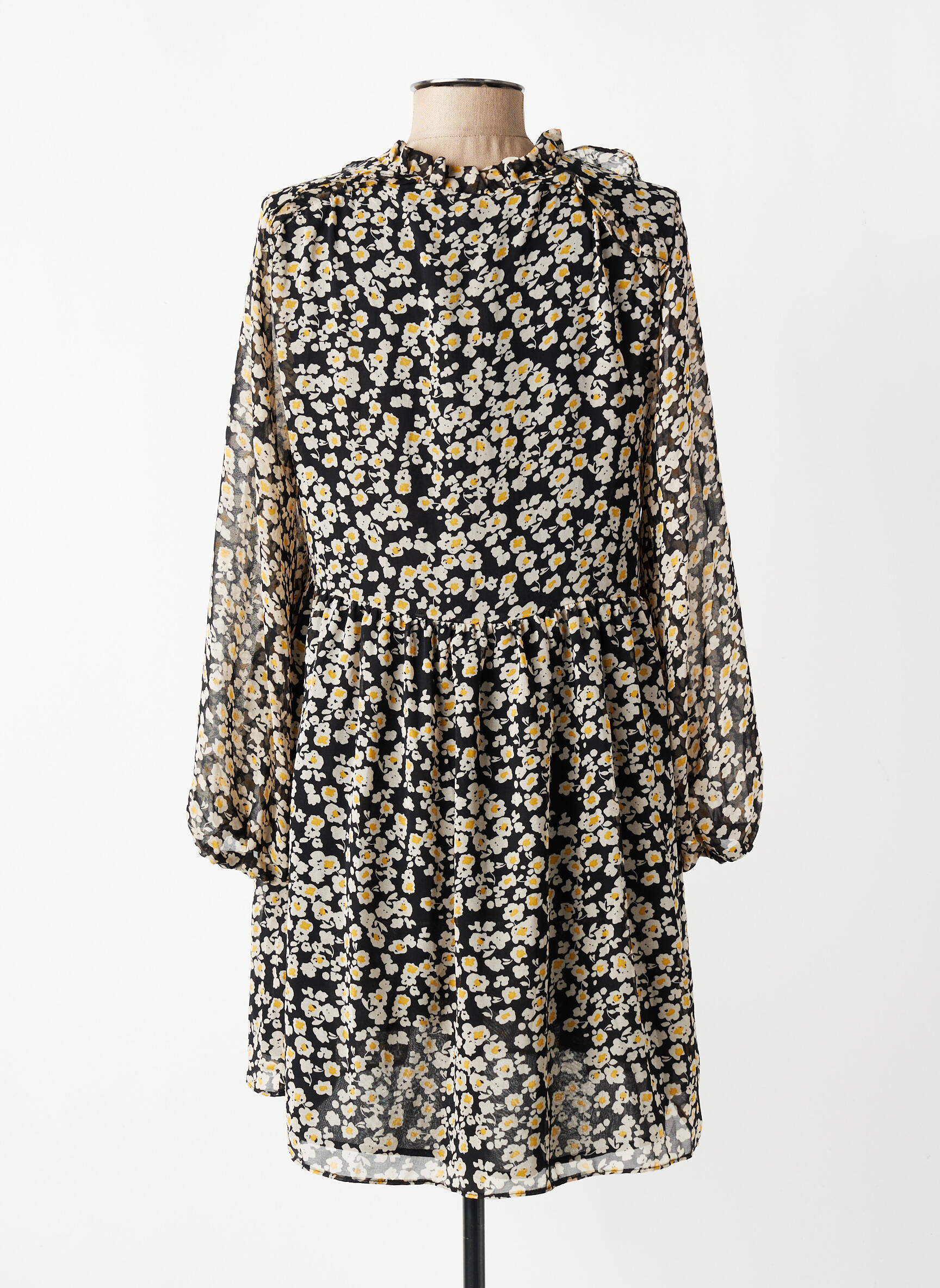 Robe mi-longue noir MANGO femme