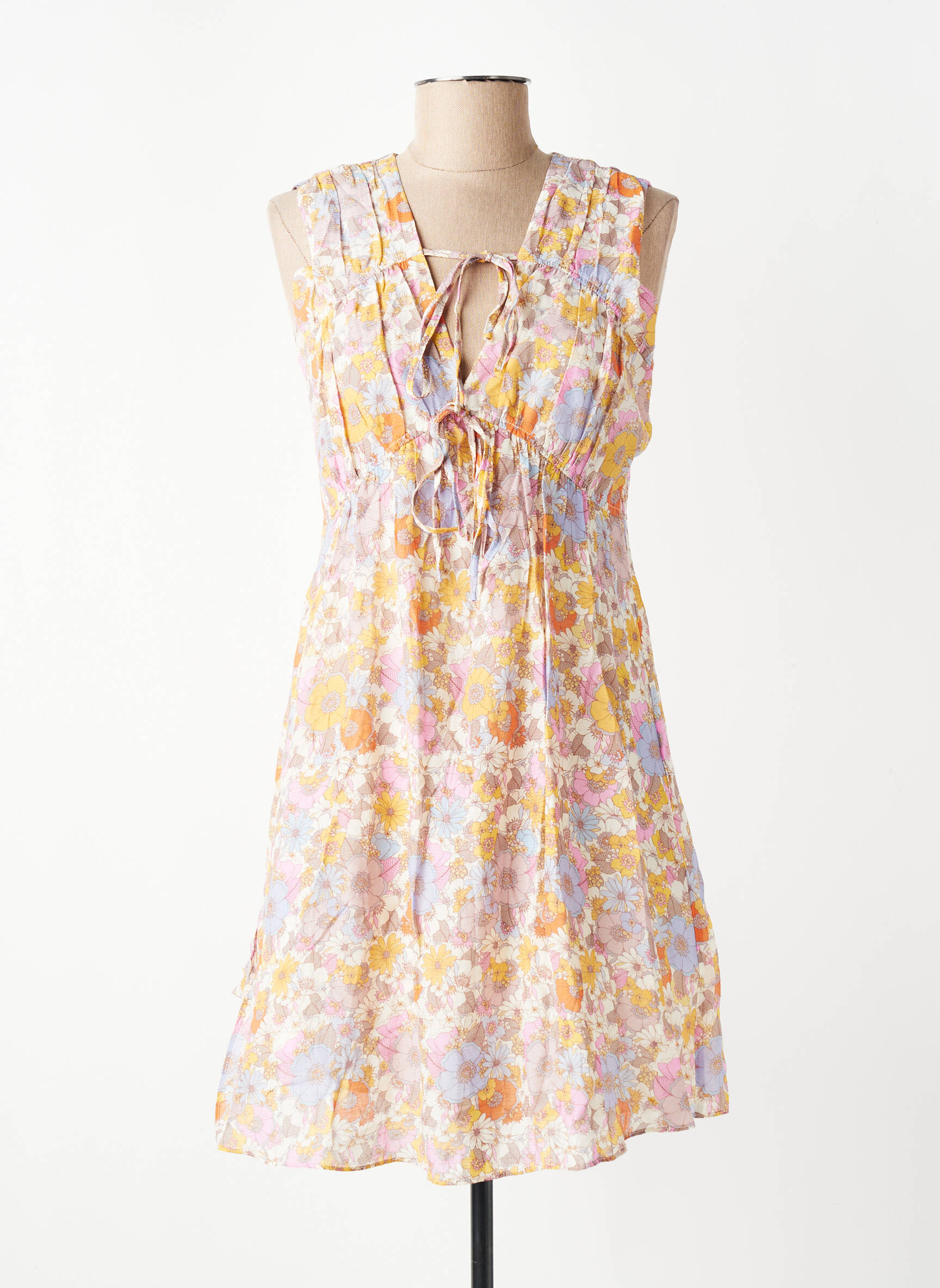 Robe courte rose MANGO femme