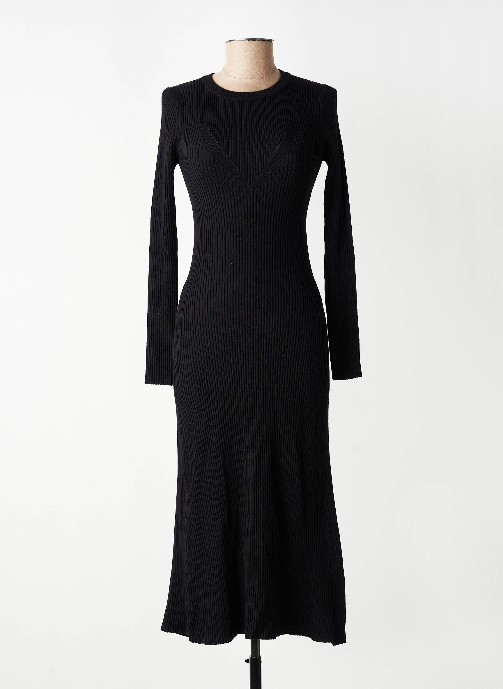 Robe pull noir MANGO femme