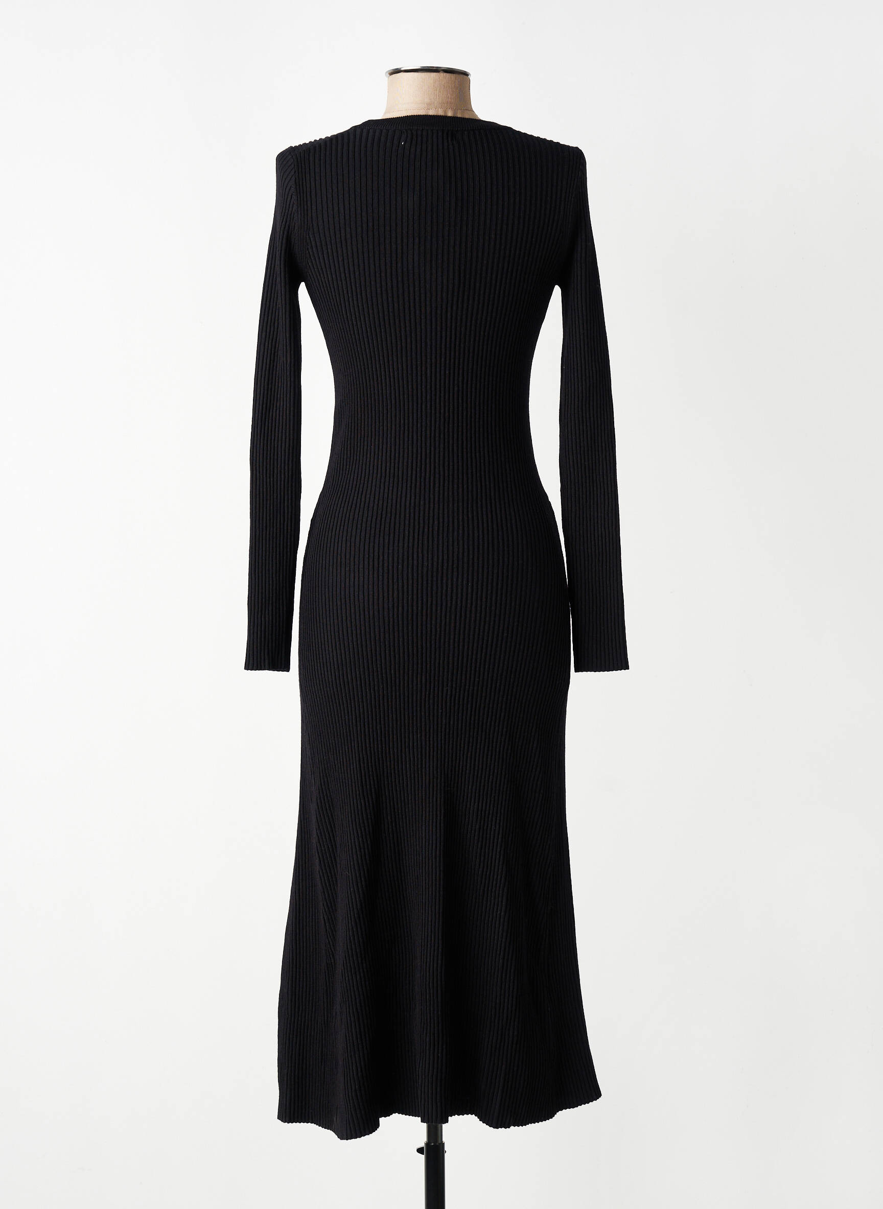Robe pull noir MANGO femme
