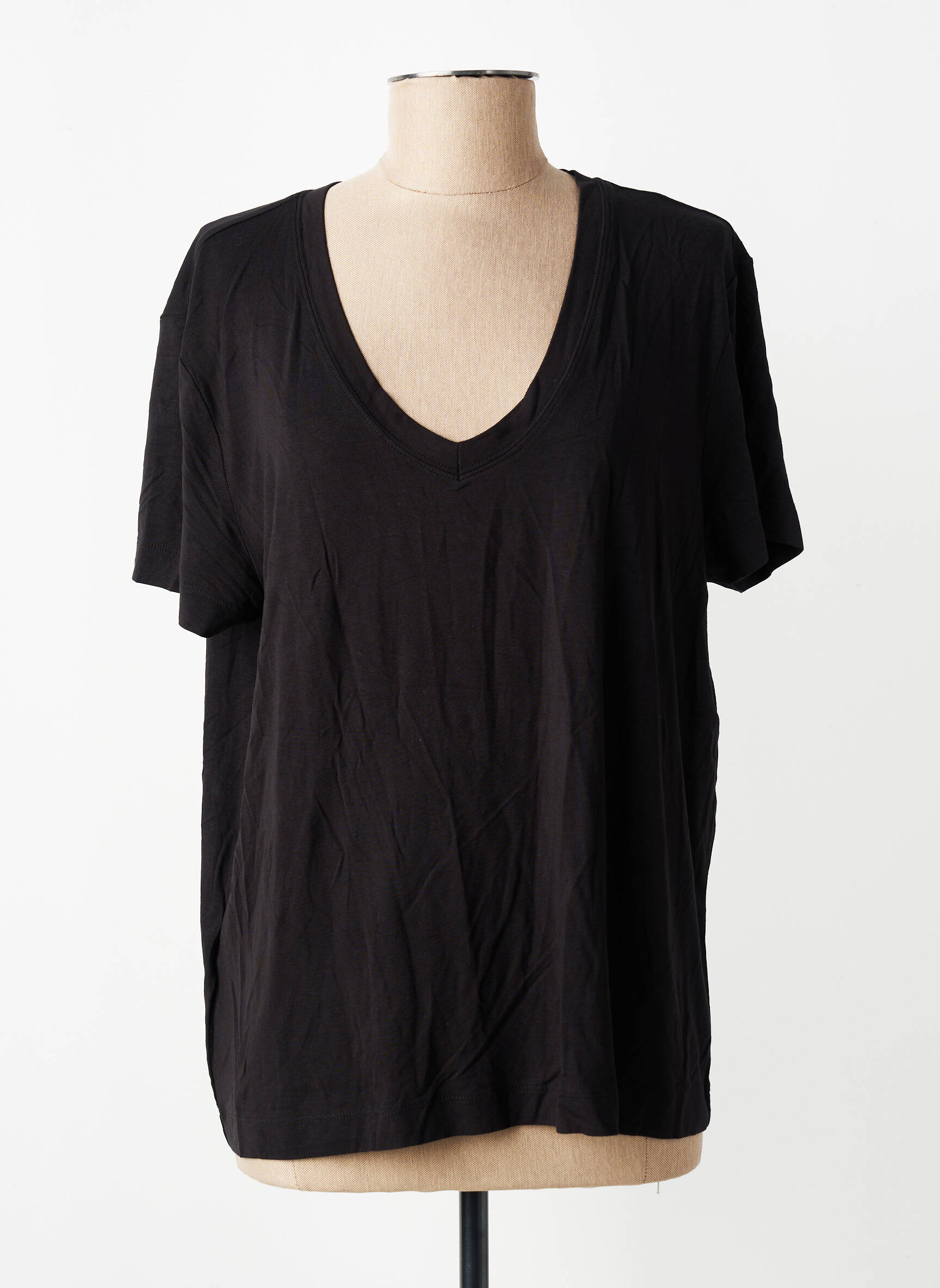 T-shirt noir MANGO femme