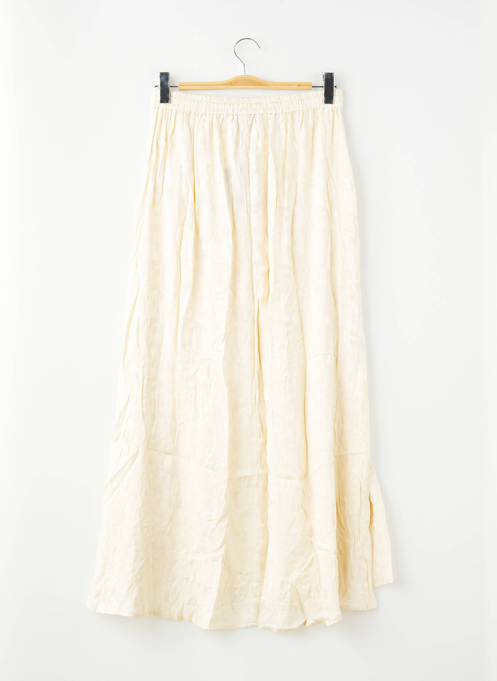Jupe mi-longue beige NÜ femme