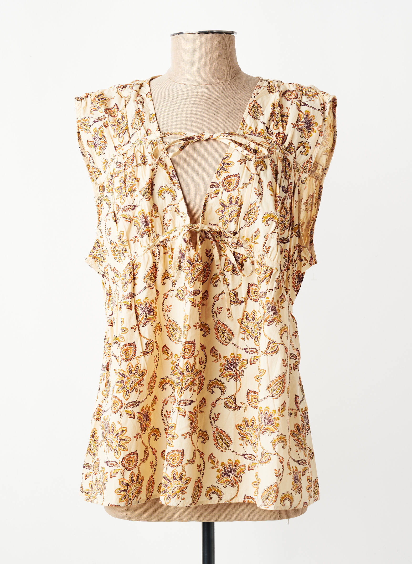 Blouse beige MANGO femme
