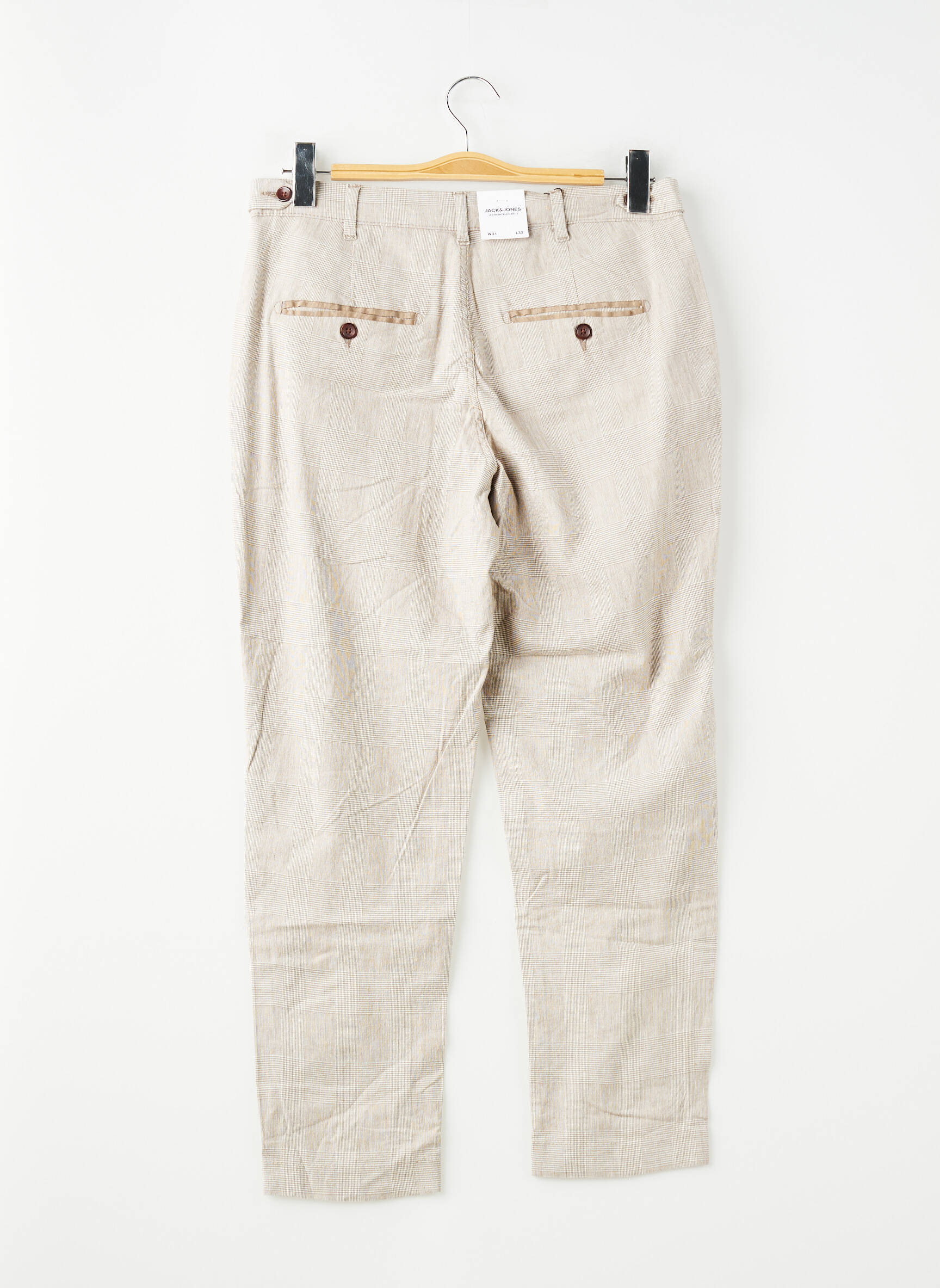 Pantalon droit beige JACK & JONES homme
