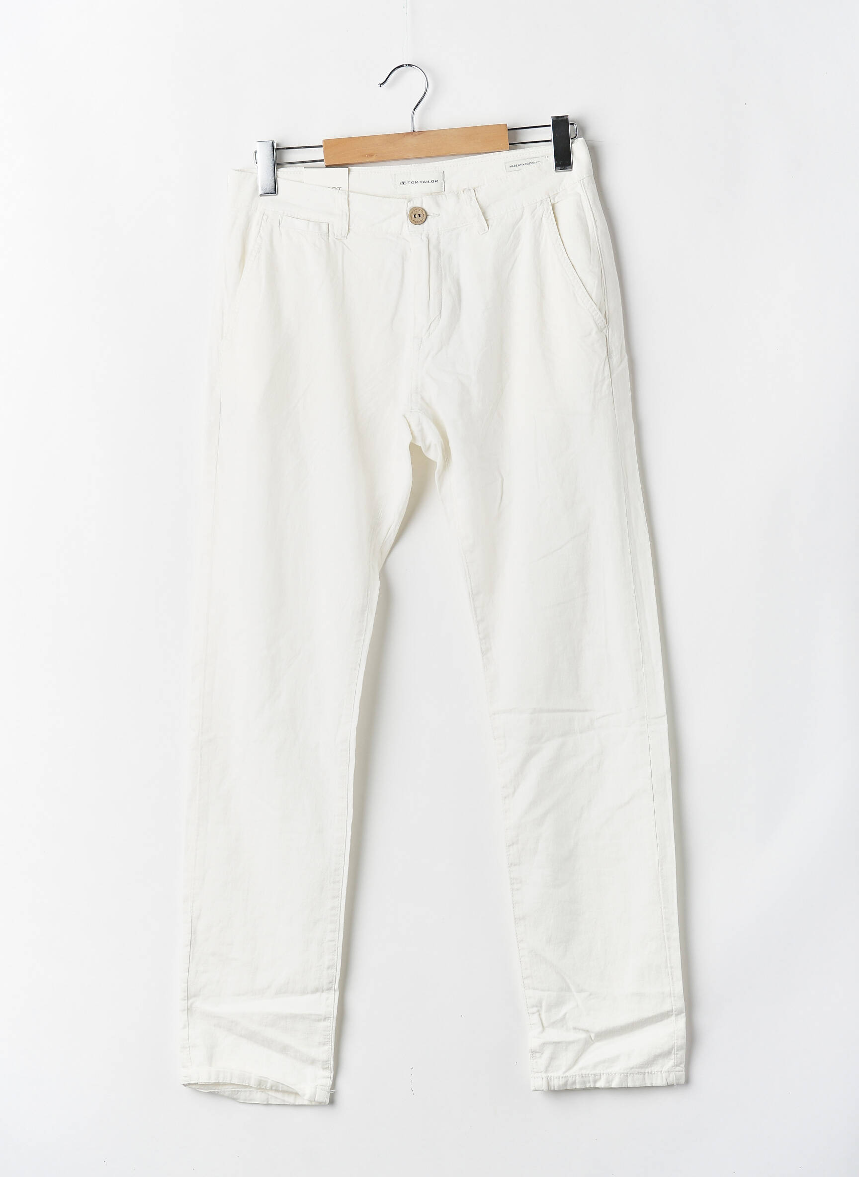 Jeans coupe droite blanc TOM TAILOR homme
