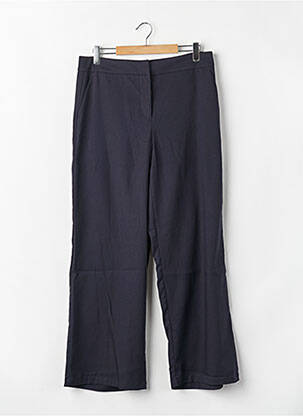 Pantalon droit fermeture zippée sous rabat avec crochet taille haute bleu VERO MODA femme