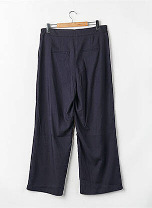 Pantalon droit fermeture zippée sous rabat avec crochet taille haute bleu VERO MODA femme