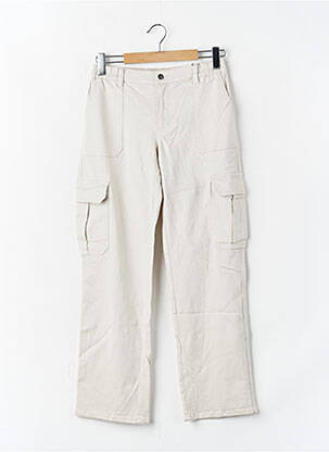 Pantalon cargo beige JACQUELINE DE YONG femme