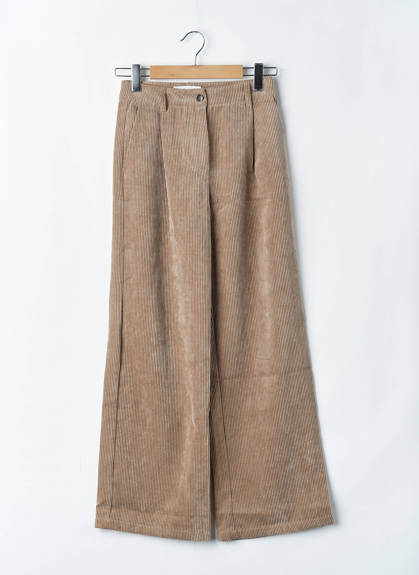Pantalon droit taille haute taille haute marron JACQUELINE DE YONG femme