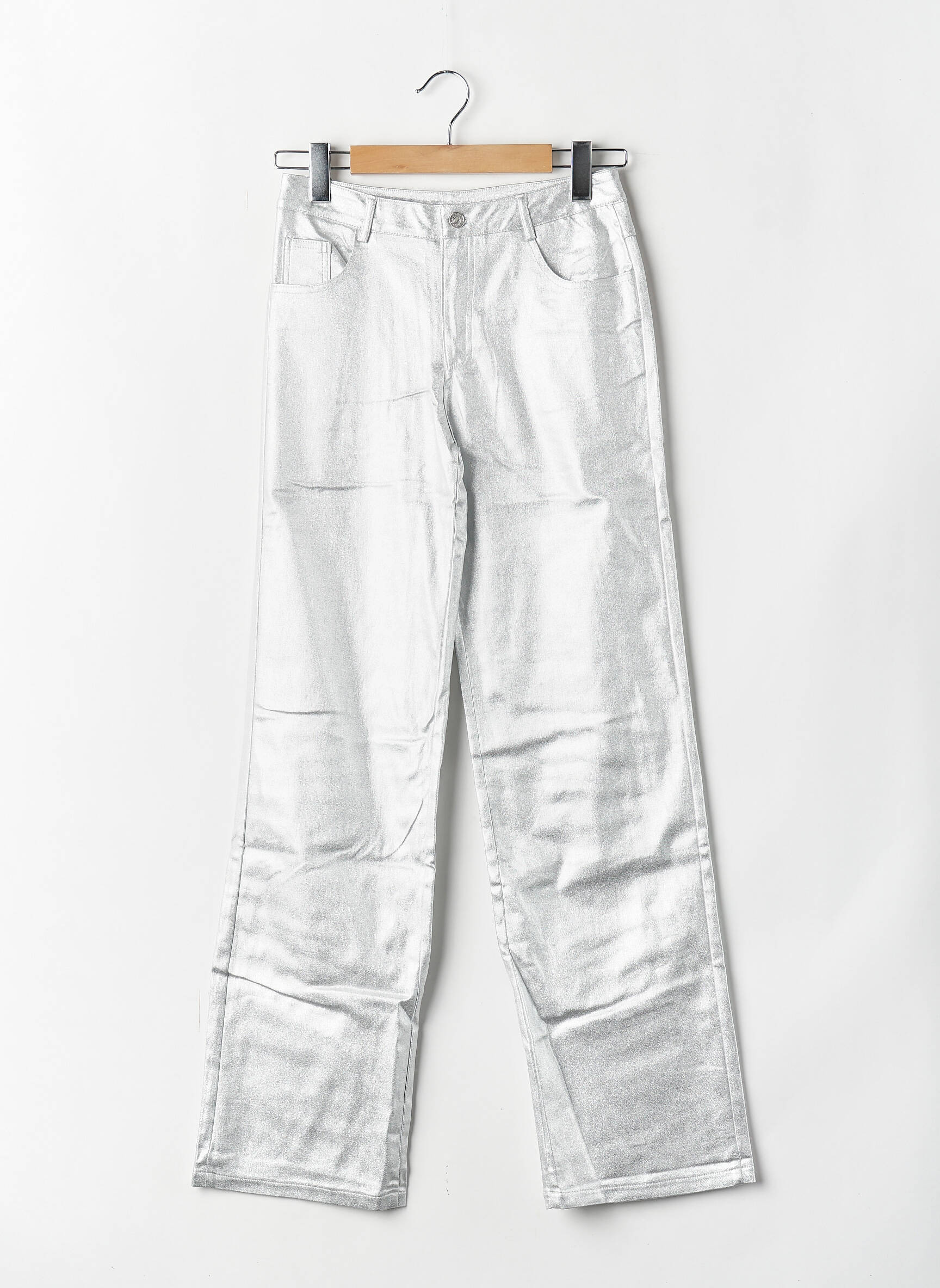 Pantalon droit argent LOAVIES femme