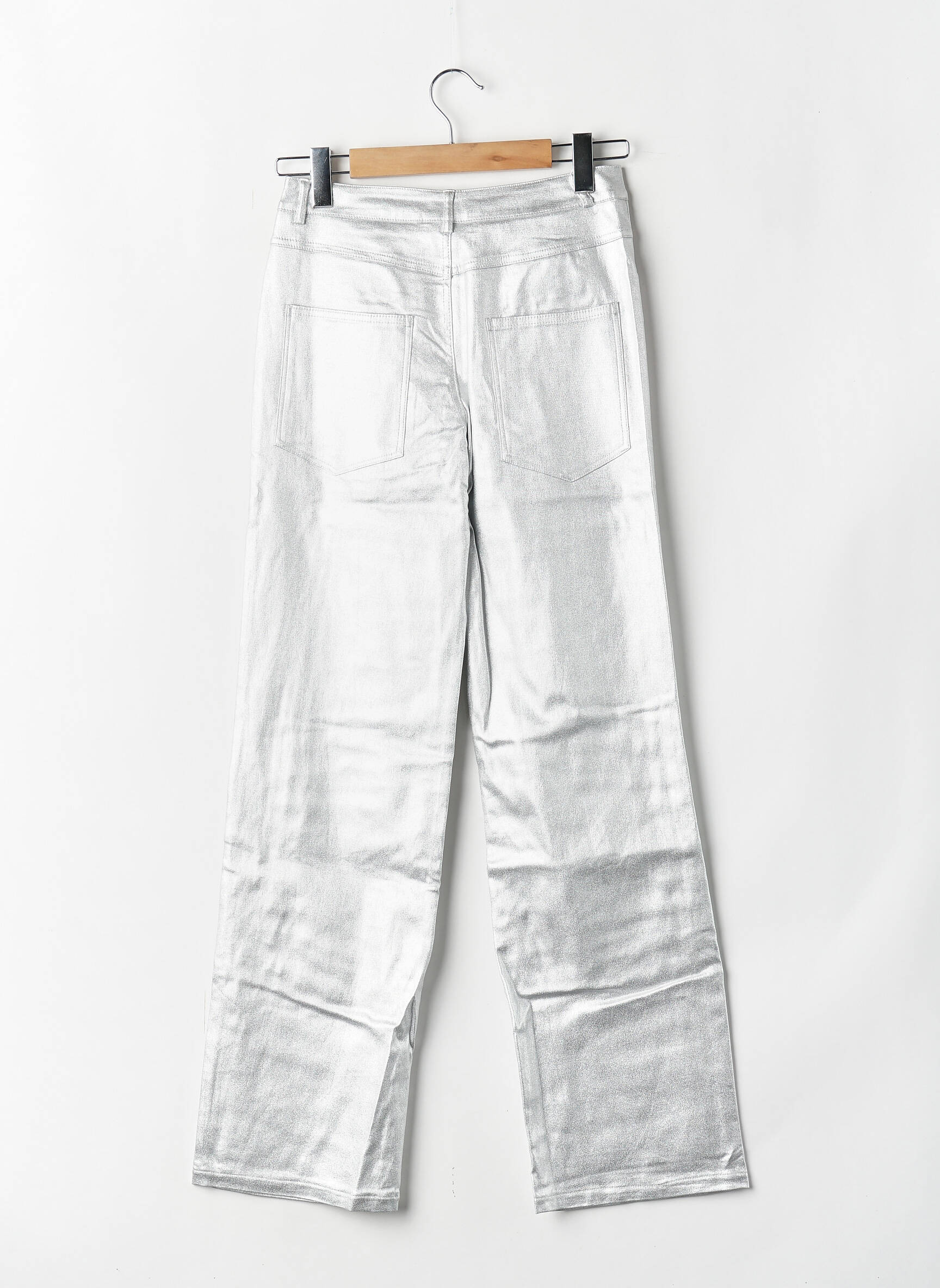 Pantalon droit argent LOAVIES femme