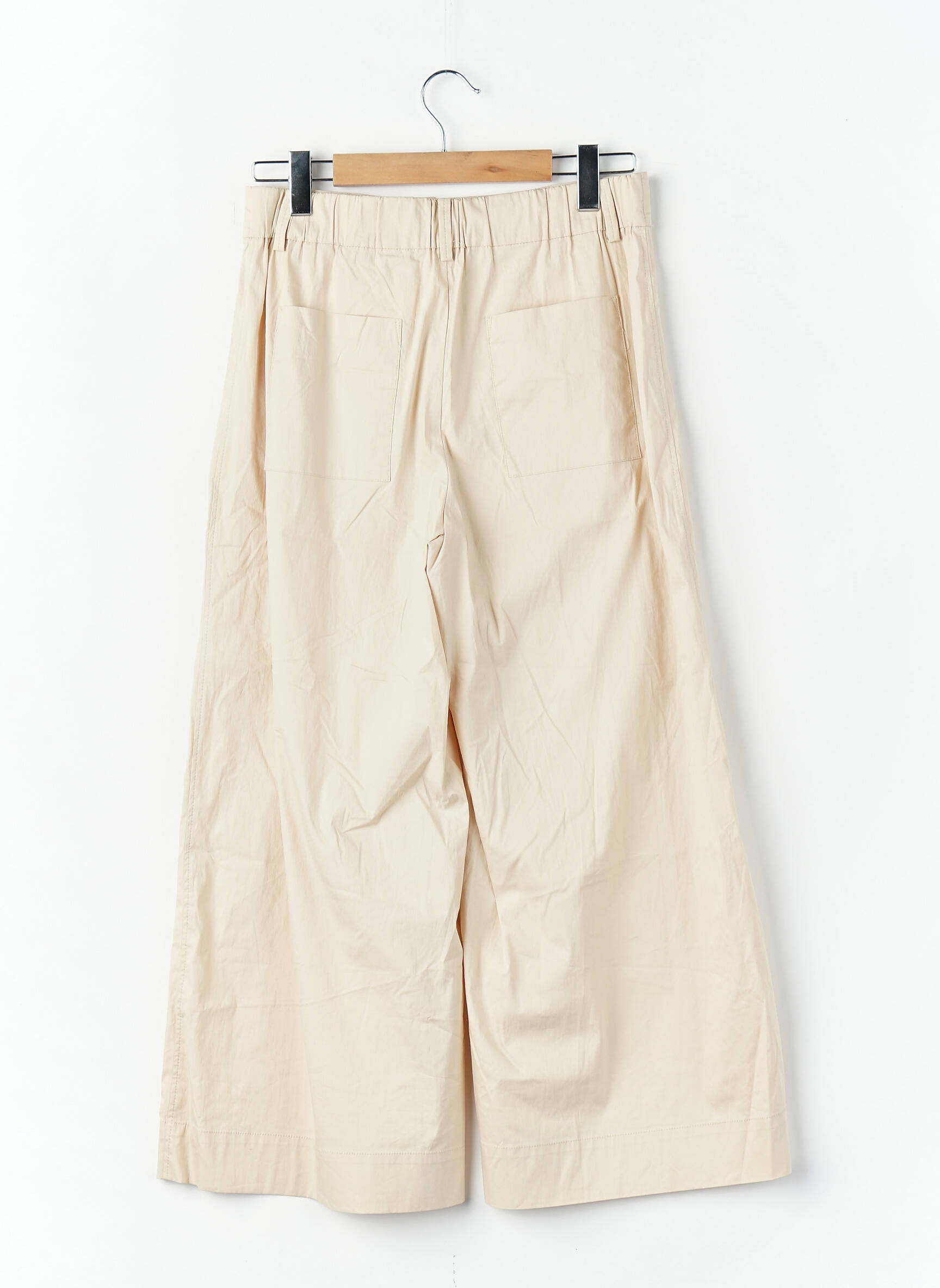 Pantalon large beige MANGO femme