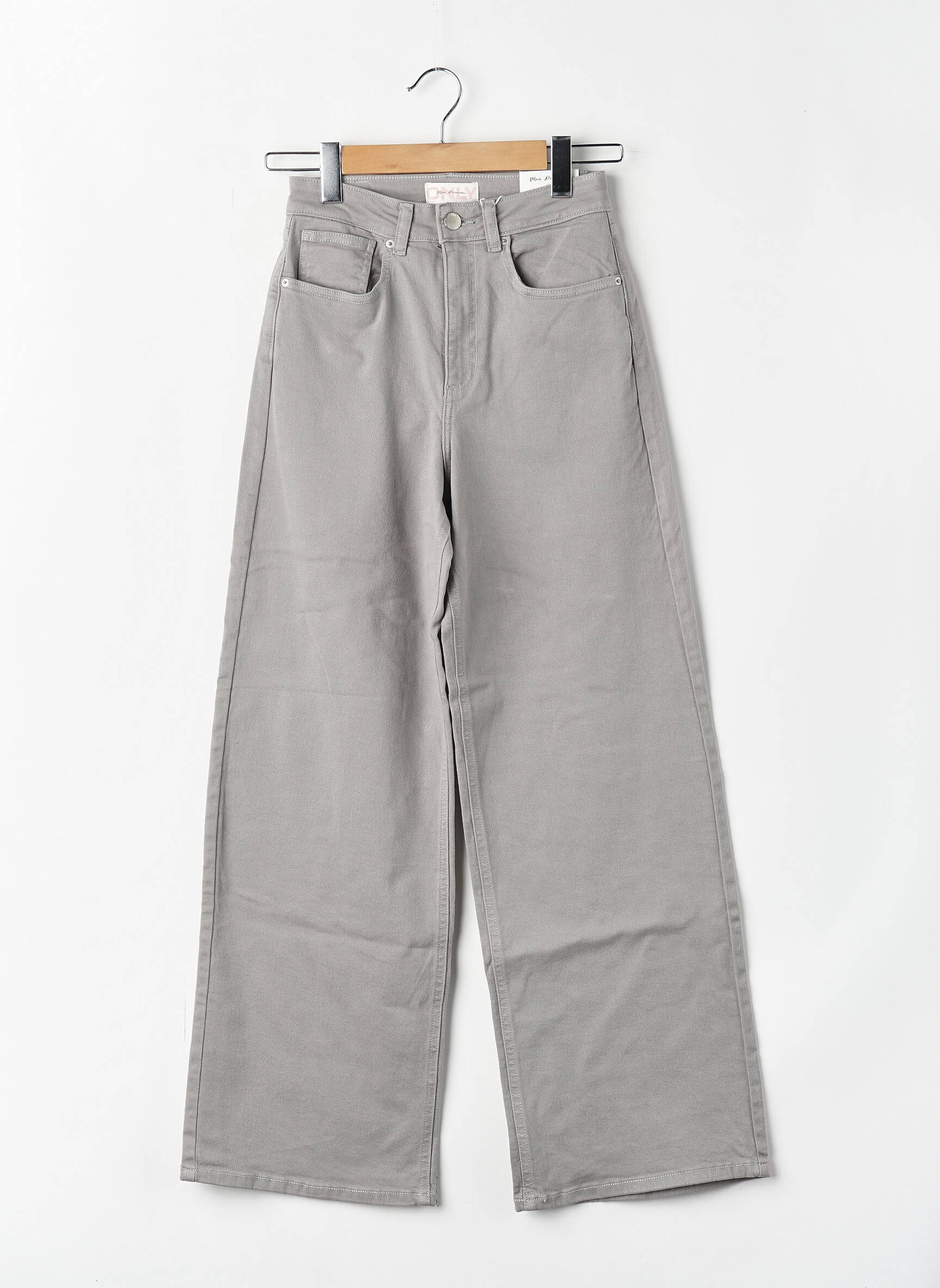 Jeans coupe droite gris ONLY femme