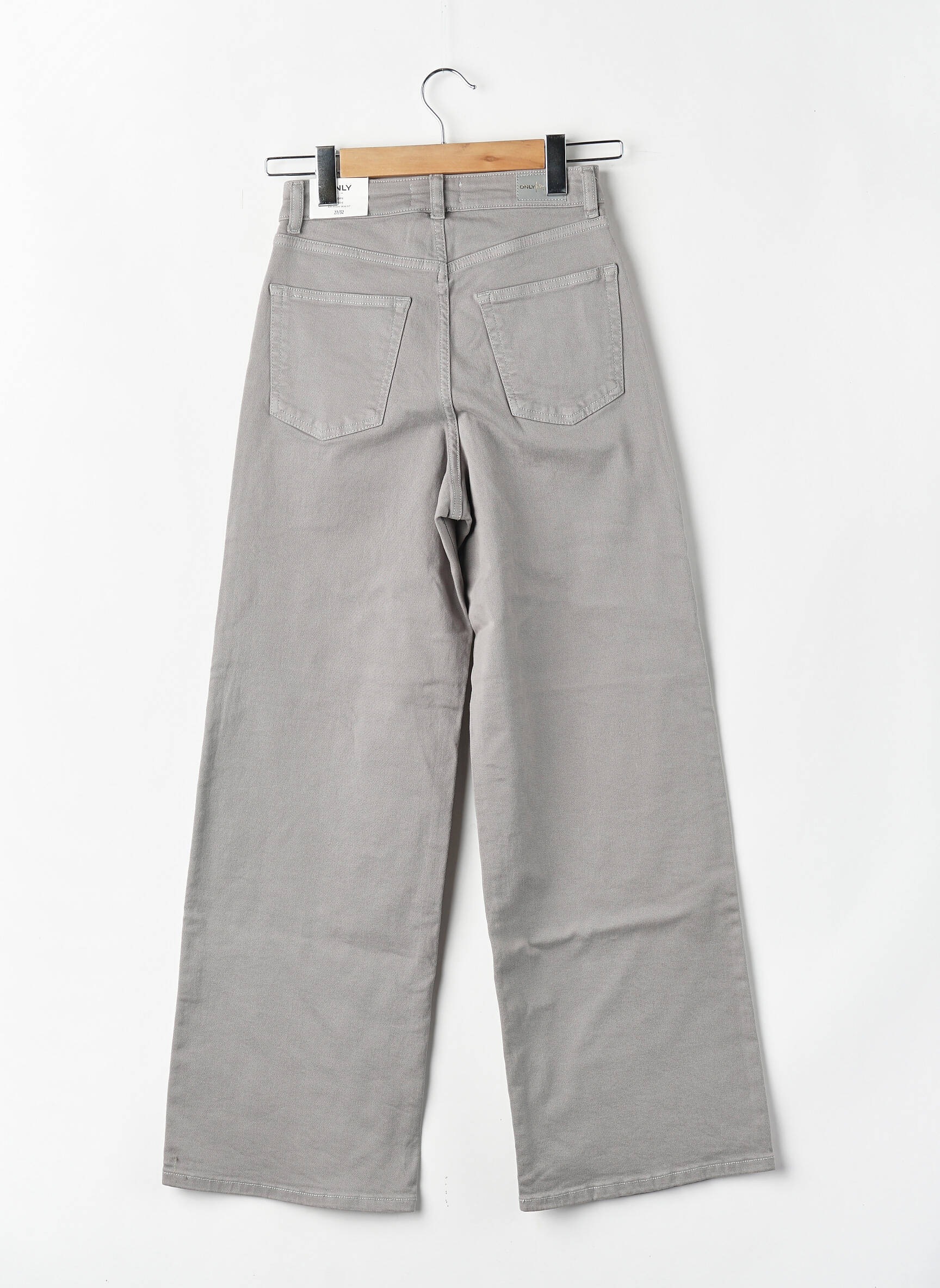 Jeans coupe droite gris ONLY femme