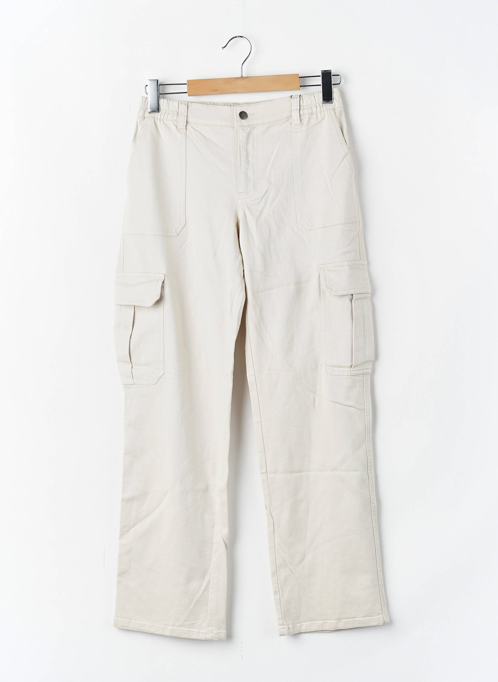 Pantalon cargo beige JACQUELINE DE YONG femme