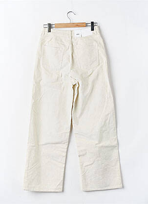 Pantalon large taille haute taille haute beige JJXX femme