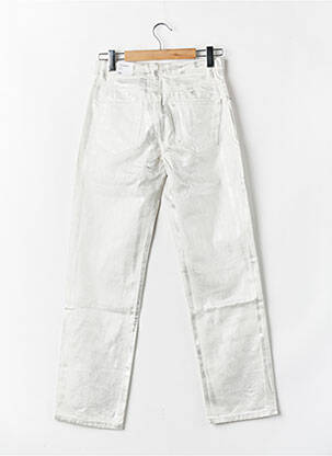Jeans coupe droite argent MANGO femme