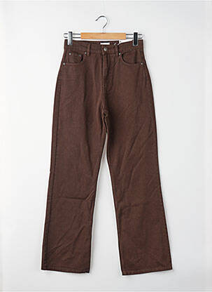Jeans coupe droite marron ONLY femme