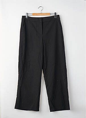 Pantalon droit fermeture zippée sous rabat avec crochet noir VERO MODA femme