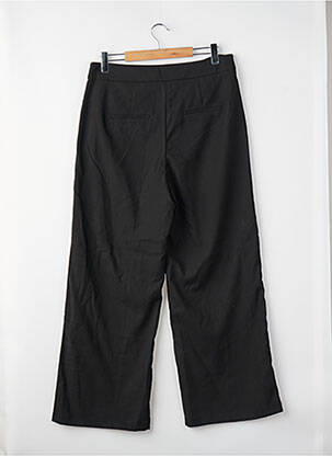 Pantalon droit fermeture zippée sous rabat avec crochet noir VERO MODA femme