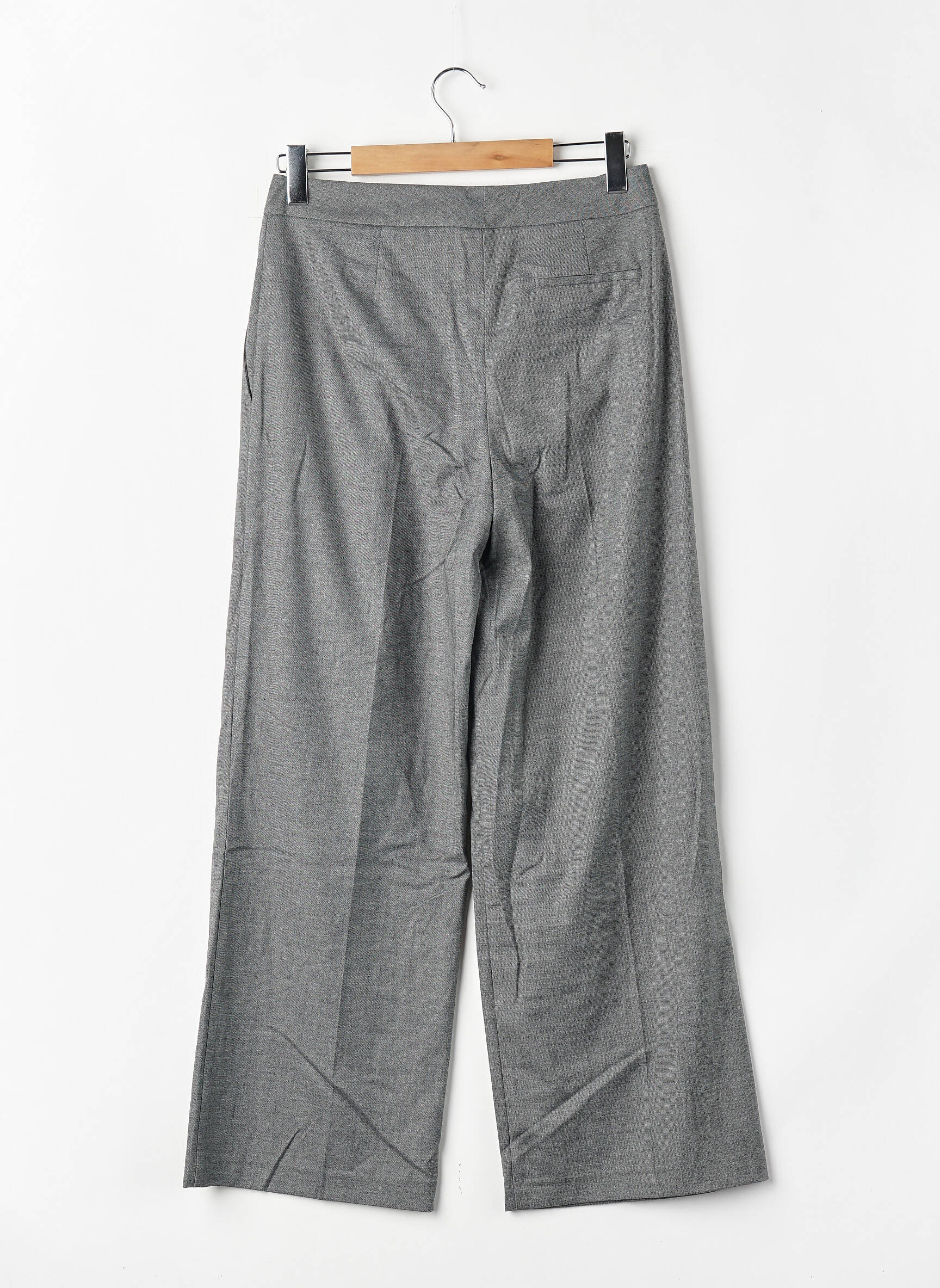 Pantalon large gris MANGO femme