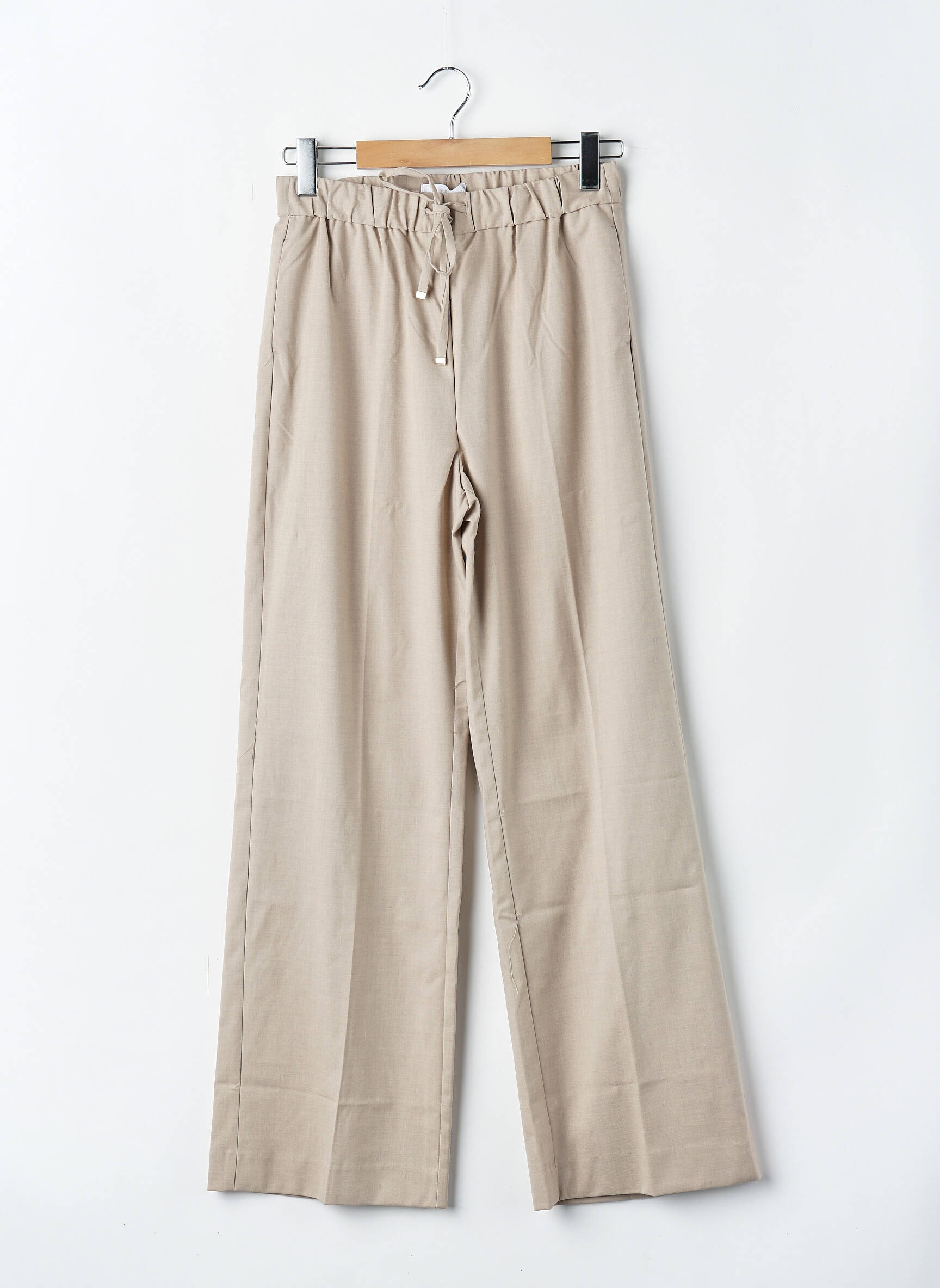 Pantalon large beige MANGO femme