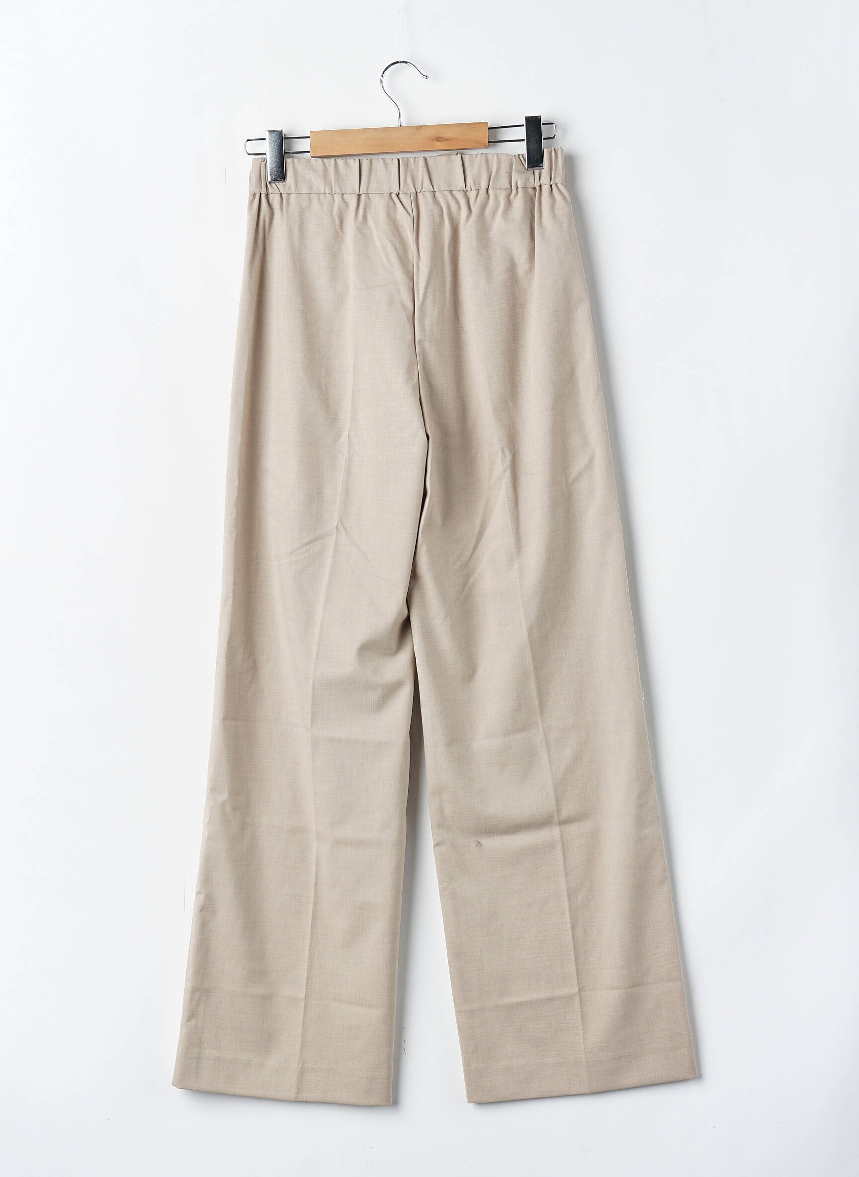 Pantalon large beige MANGO femme