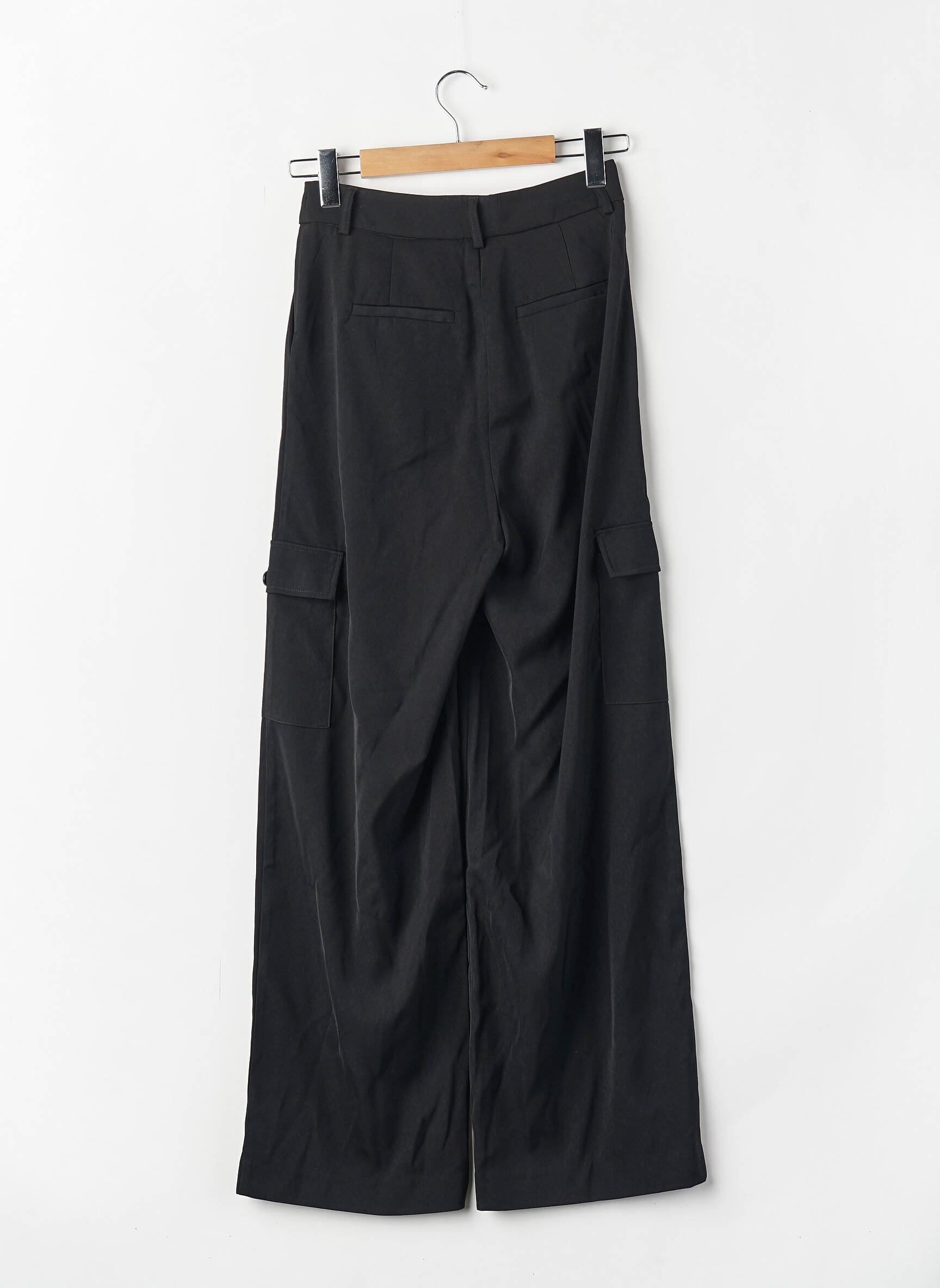 Pantalon cargo taille haute noir VILA femme