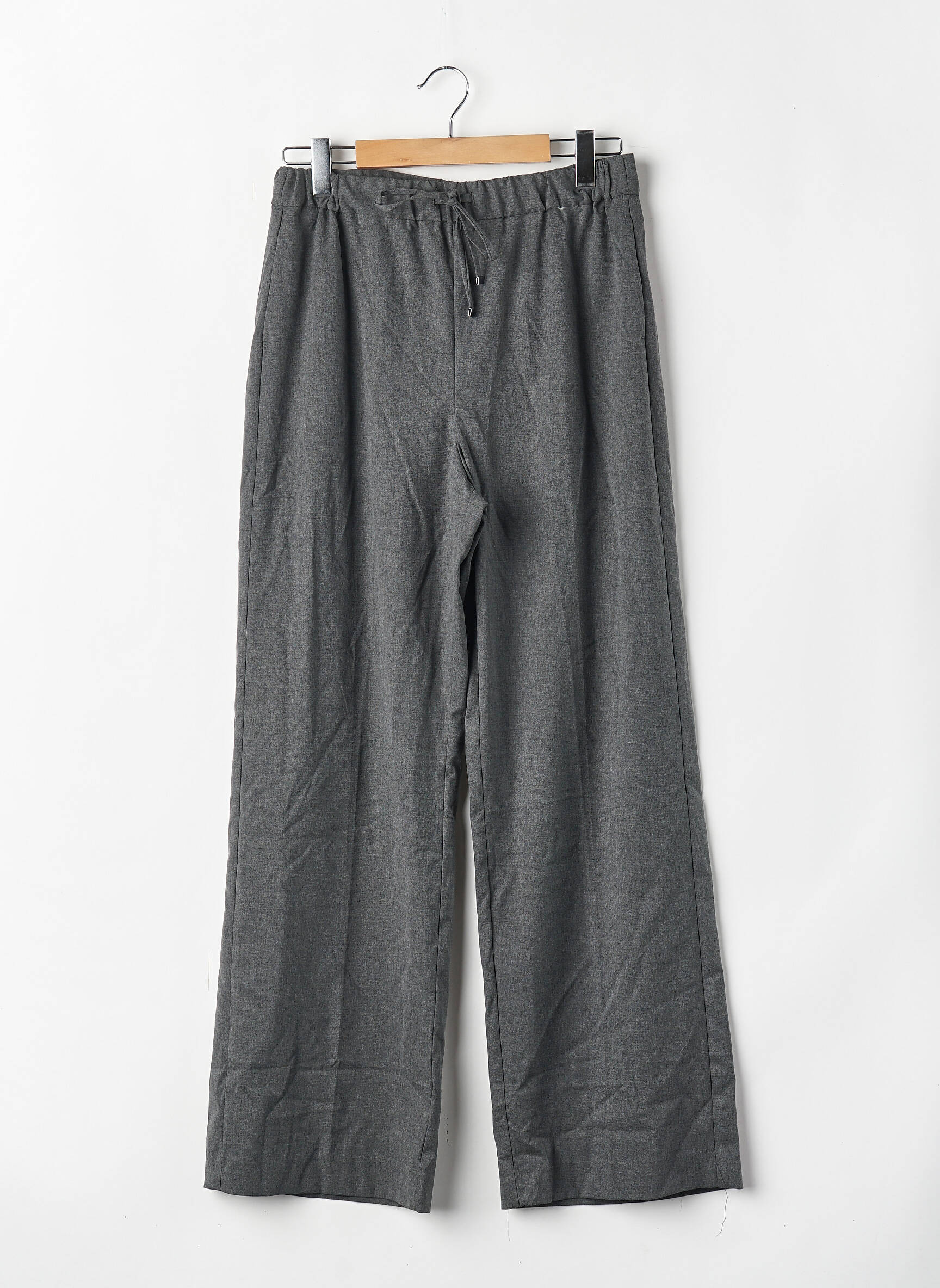 Pantalon large gris MANGO femme