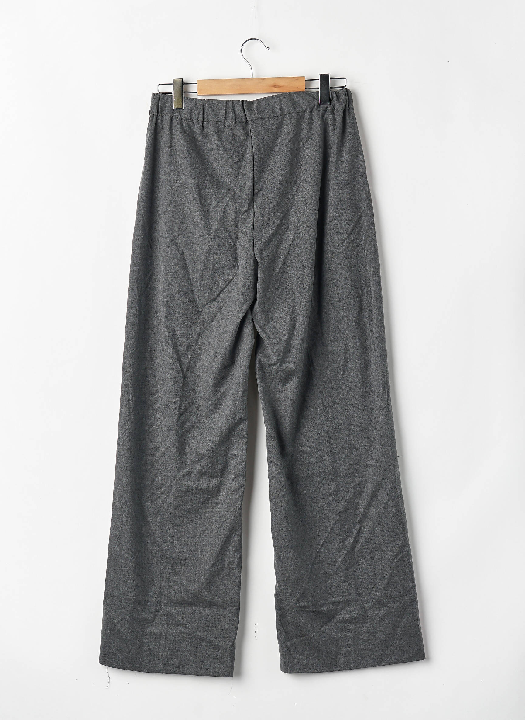 Pantalon large gris MANGO femme