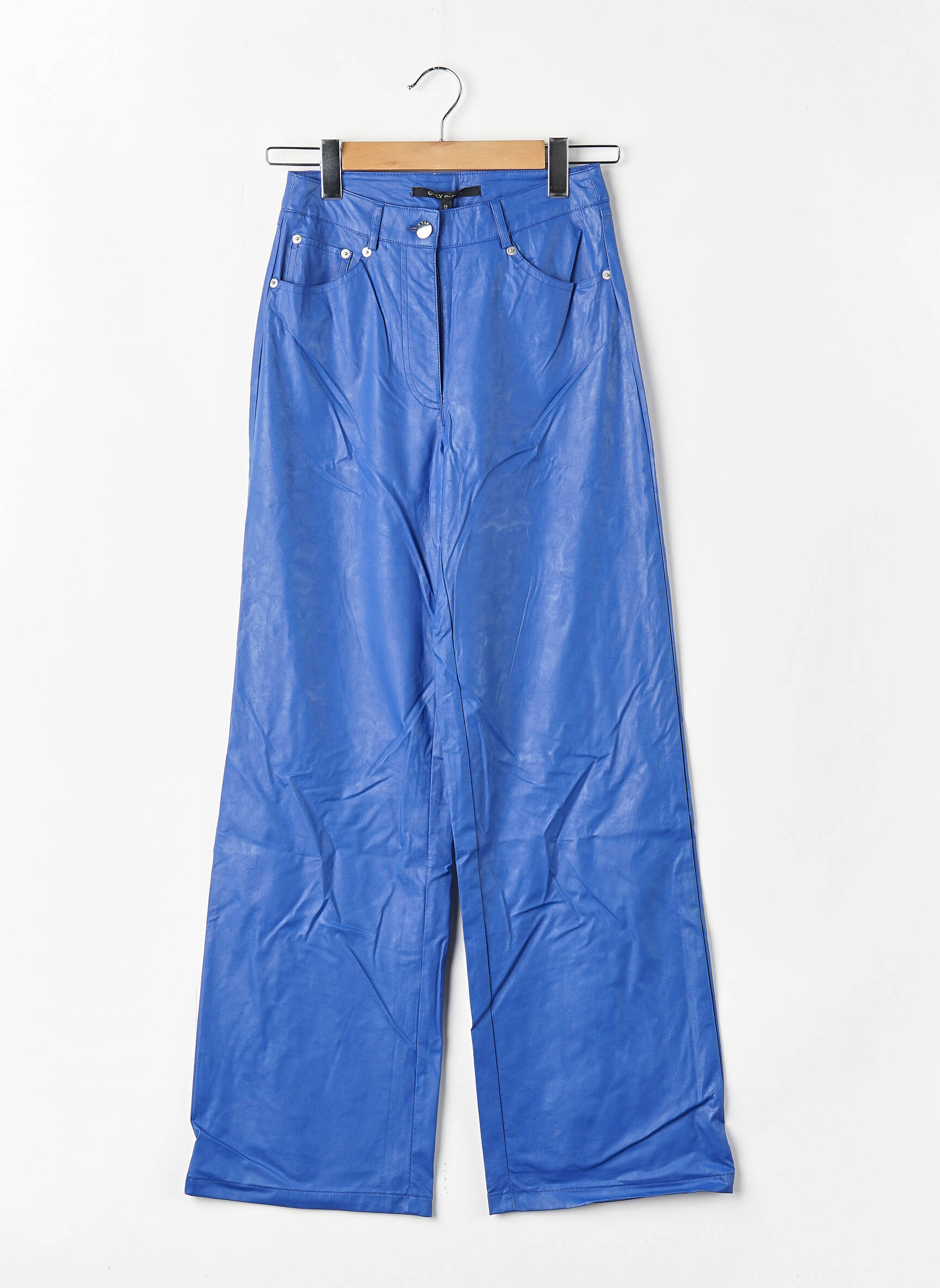 Pantalon large bleu ONLY femme
