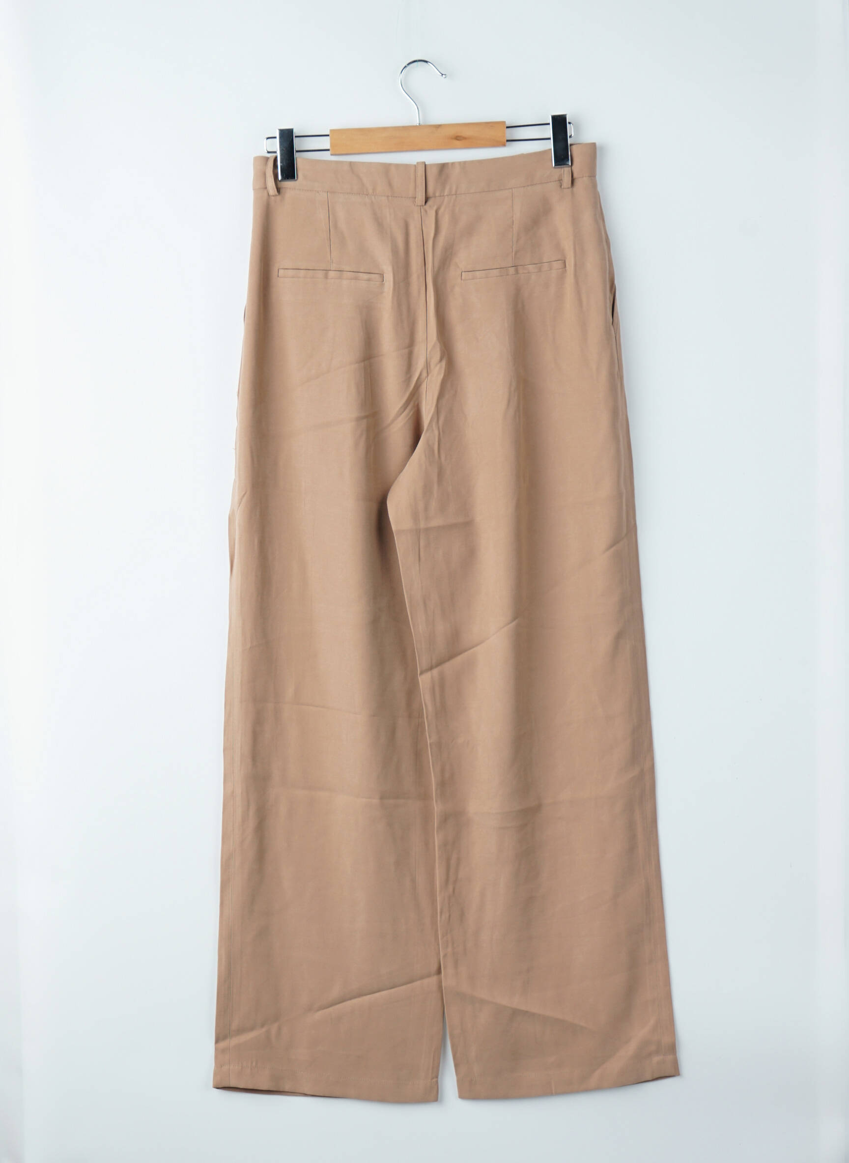Pantalon large beige MANGO femme
