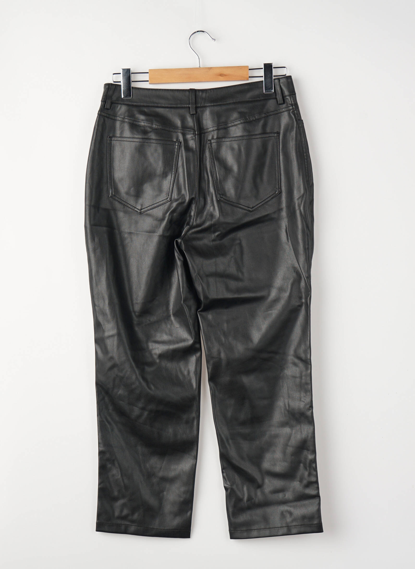 Pantalon droit noir MANGO femme