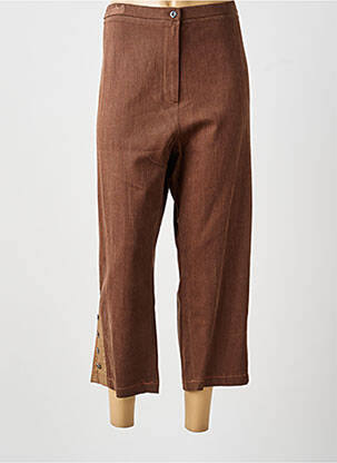 Pantalon 7/8 marron MULTIPLES femme