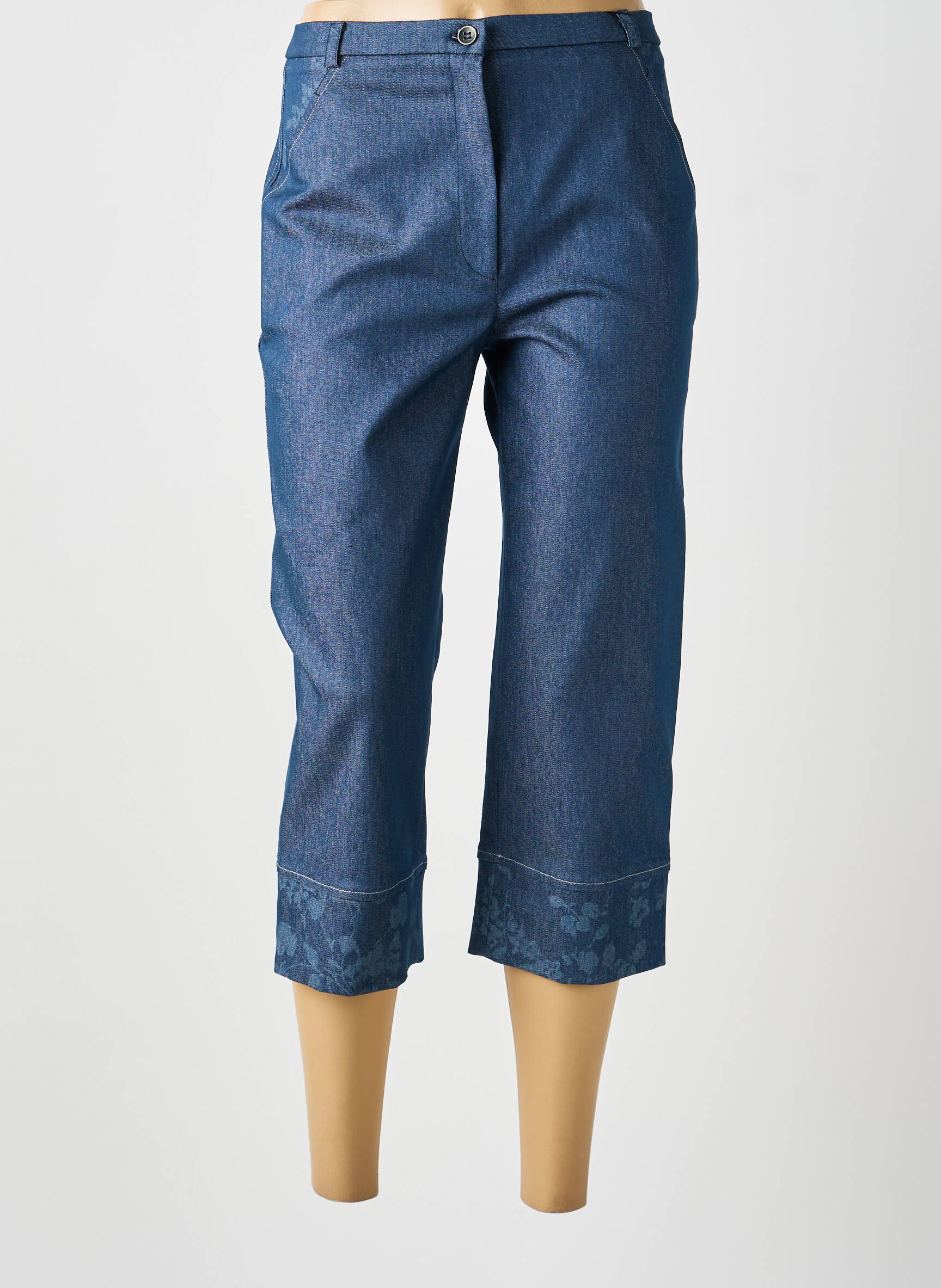 Pantalon 7/8 bleu MULTIPLES femme