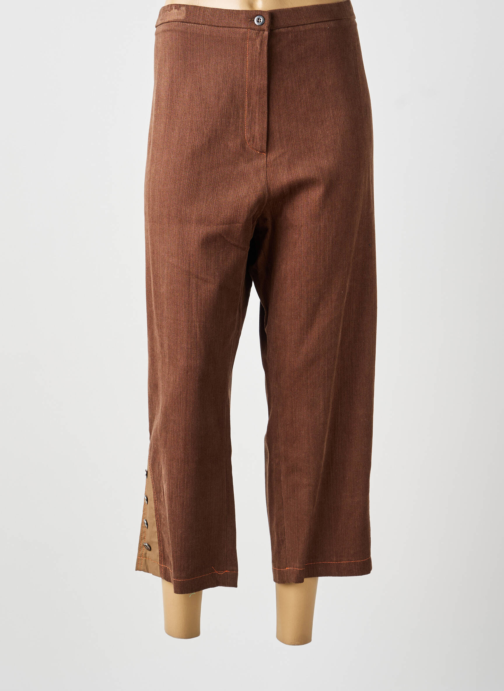 Pantalon 7/8 marron MULTIPLES femme