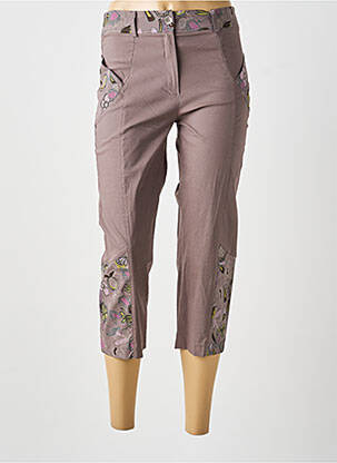 Pantalon 7/8 marron MULTIPLES femme