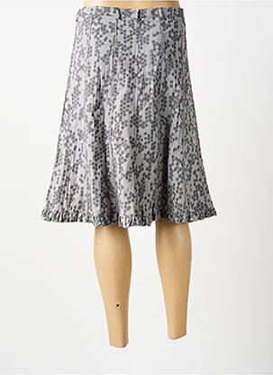 Jupe mi-longue gris MULTIPLES femme