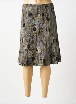 Jupe mi-longue gris MULTIPLES femme