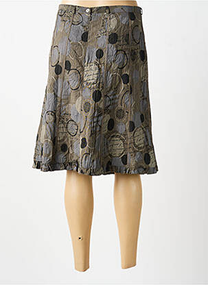 Jupe mi-longue gris MULTIPLES femme