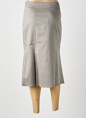 Jupe mi-longue gris MULTIPLES femme